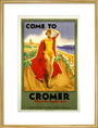'Come to Cromer, Where the Poppies Grow', LMS/LNER poster, 1923-1947. art print large gold Art Print - Science Museum Shop
