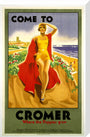 'Come to Cromer, Where the Poppies Grow', LMS/LNER poster, 1923-1947. stretched canvas large none Art Print - Science Museum Shop