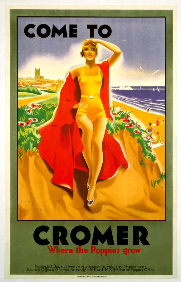 'Come to Cromer, Where the Poppies Grow', LMS/LNER poster, 1923-1947. Art Print - Science Museum Shop