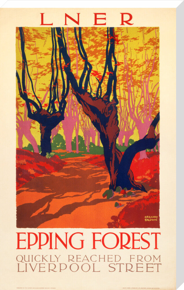 'Epping Forest', LNER poster, 1923-1947. stretched canvas extra large none Art Print - Science Museum Shop
