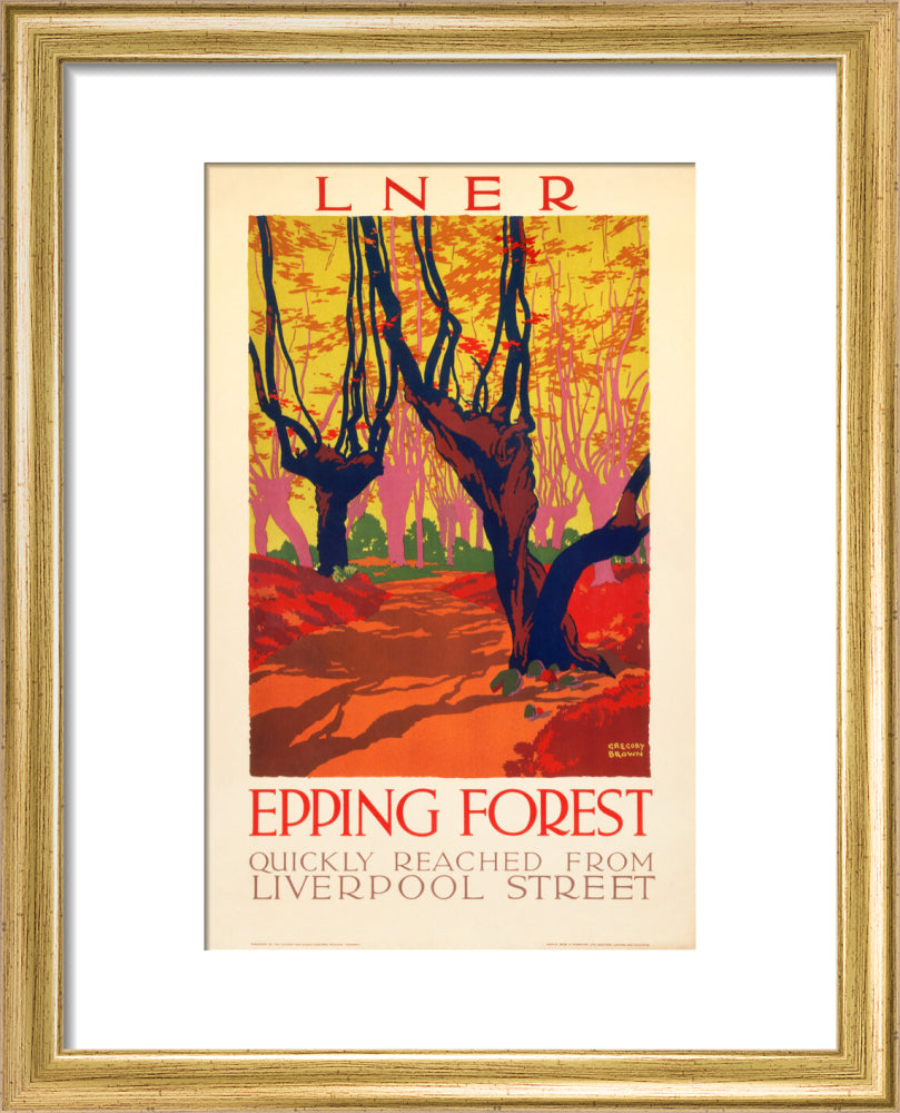 'Epping Forest', LNER poster, 1923-1947. art print extra small gold Art Print - Science Museum Shop