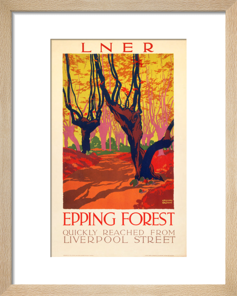 'Epping Forest', LNER poster, 1923-1947. art print extra small natural Art Print - Science Museum Shop
