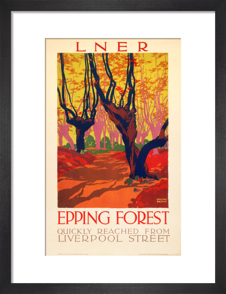 'Epping Forest', LNER poster, 1923-1947. art print small black Art Print - Science Museum Shop