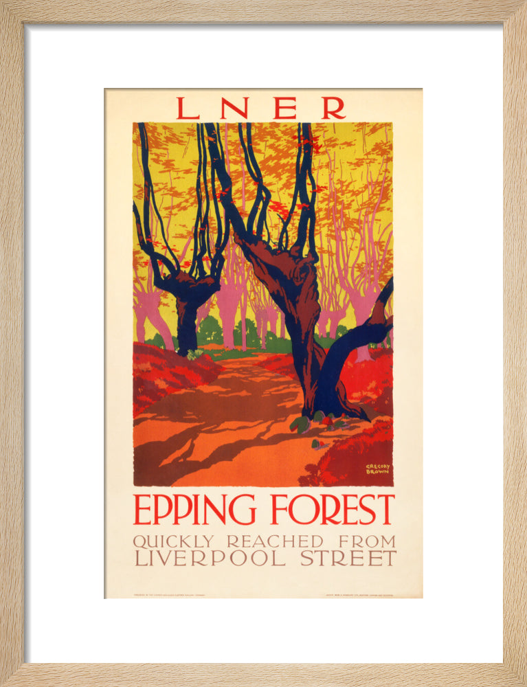 'Epping Forest', LNER poster, 1923-1947. art print small natural Art Print - Science Museum Shop