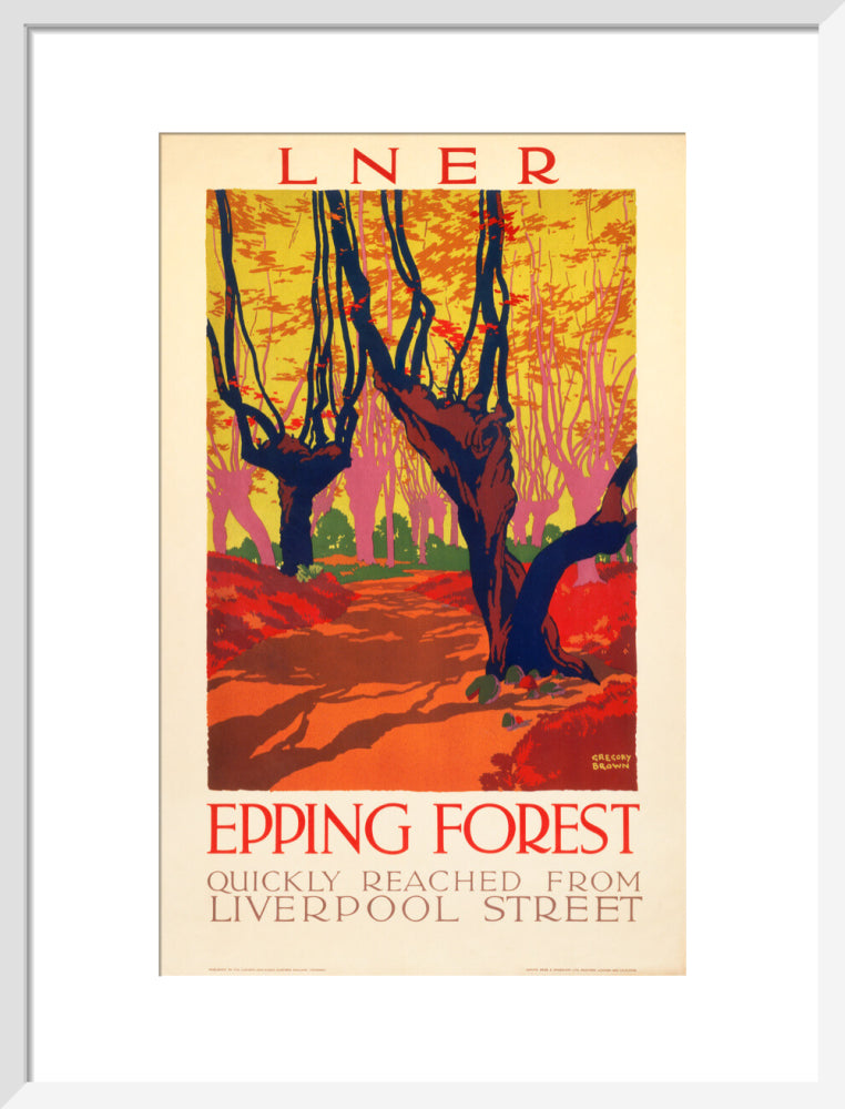 'Epping Forest', LNER poster, 1923-1947. art print medium white Art Print - Science Museum Shop