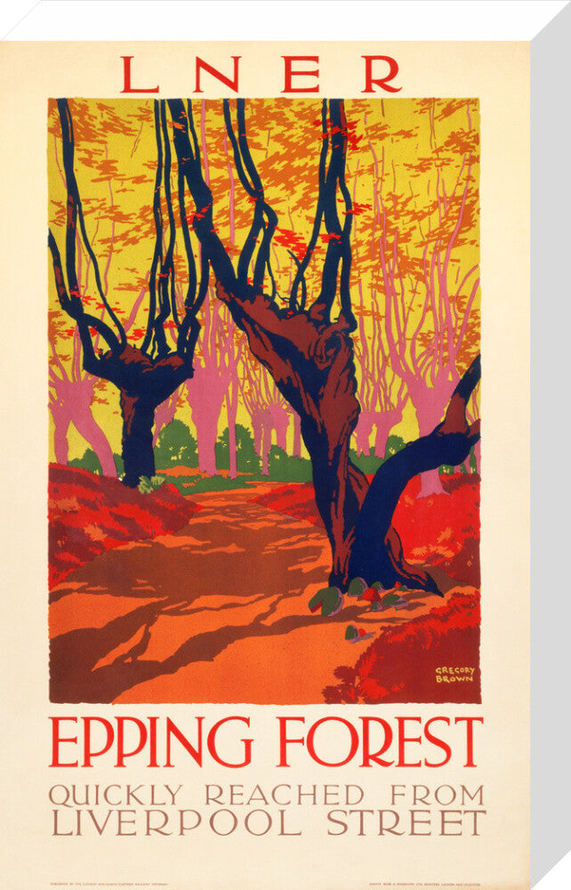 'Epping Forest', LNER poster, 1923-1947. stretched canvas medium none Art Print - Science Museum Shop