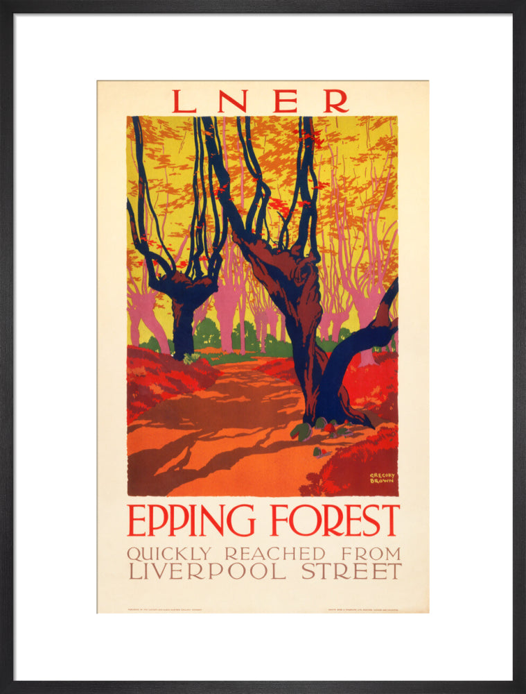 'Epping Forest', LNER poster, 1923-1947. art print large black Art Print - Science Museum Shop