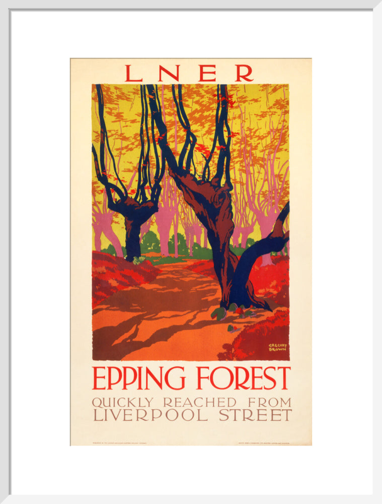 'Epping Forest', LNER poster, 1923-1947. art print large white Art Print - Science Museum Shop