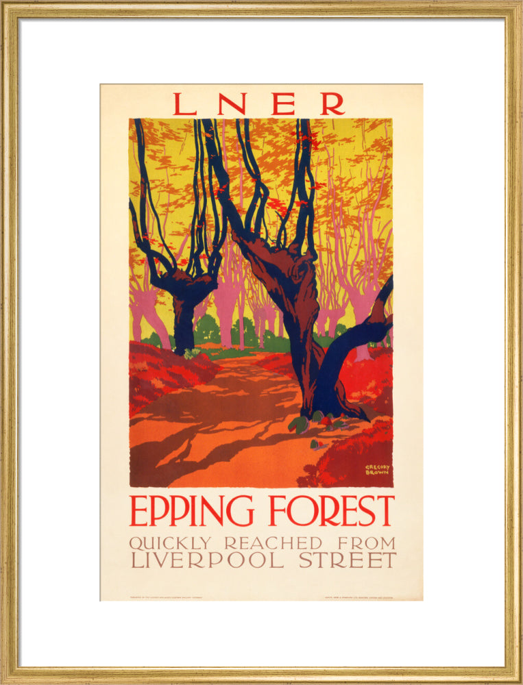 'Epping Forest', LNER poster, 1923-1947. art print large gold Art Print - Science Museum Shop