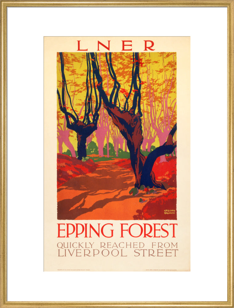 'Epping Forest', LNER poster, 1923-1947. art print extra large gold Art Print - Science Museum Shop