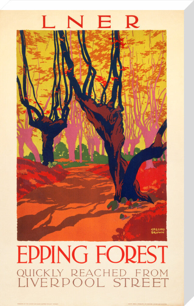 'Epping Forest', LNER poster, 1923-1947. stretched canvas large none Art Print - Science Museum Shop