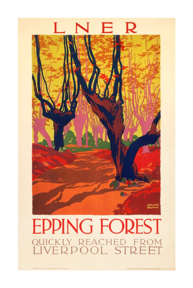 'Epping Forest', LNER poster, 1923-1947. unstretched canvas extra large none Art Print - Science Museum Shop