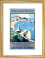 'Broadstairs; Sea, Sands, Sunshine', SR poster, 1929. art print small gold Art Print - Science Museum Shop