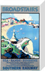 'Broadstairs; Sea, Sands, Sunshine', SR poster, 1929. stretched canvas small none Art Print - Science Museum Shop