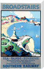 'Broadstairs; Sea, Sands, Sunshine', SR poster, 1929. stretched canvas large none Art Print - Science Museum Shop