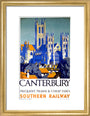 'Canterbury', SR poster, 1923-1947. art print small gold Art Print - Science Museum Shop
