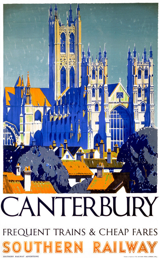 'Canterbury', SR poster, 1923-1947. Art Print - Science Museum Shop