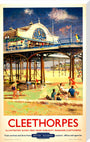 View of Cleethorpes Pier, including beach stretched canvas extra large none Art Print - Science Museum Shop