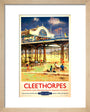 View of Cleethorpes Pier, including beach art print extra small natural Art Print - Science Museum Shop