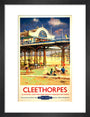 View of Cleethorpes Pier, including beach art print small black Art Print - Science Museum Shop