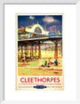 View of Cleethorpes Pier, including beach art print small white Art Print - Science Museum Shop