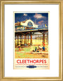 View of Cleethorpes Pier, including beach art print small gold Art Print - Science Museum Shop