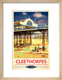 View of Cleethorpes Pier, including beach art print small natural Art Print - Science Museum Shop