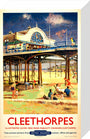 View of Cleethorpes Pier, including beach stretched canvas small none Art Print - Science Museum Shop