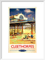 View of Cleethorpes Pier, including beach art print medium white Art Print - Science Museum Shop