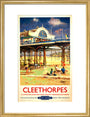 View of Cleethorpes Pier, including beach art print medium gold Art Print - Science Museum Shop