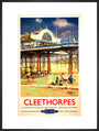 View of Cleethorpes Pier, including beach art print extra large black Art Print - Science Museum Shop