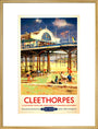 View of Cleethorpes Pier, including beach art print extra large gold Art Print - Science Museum Shop