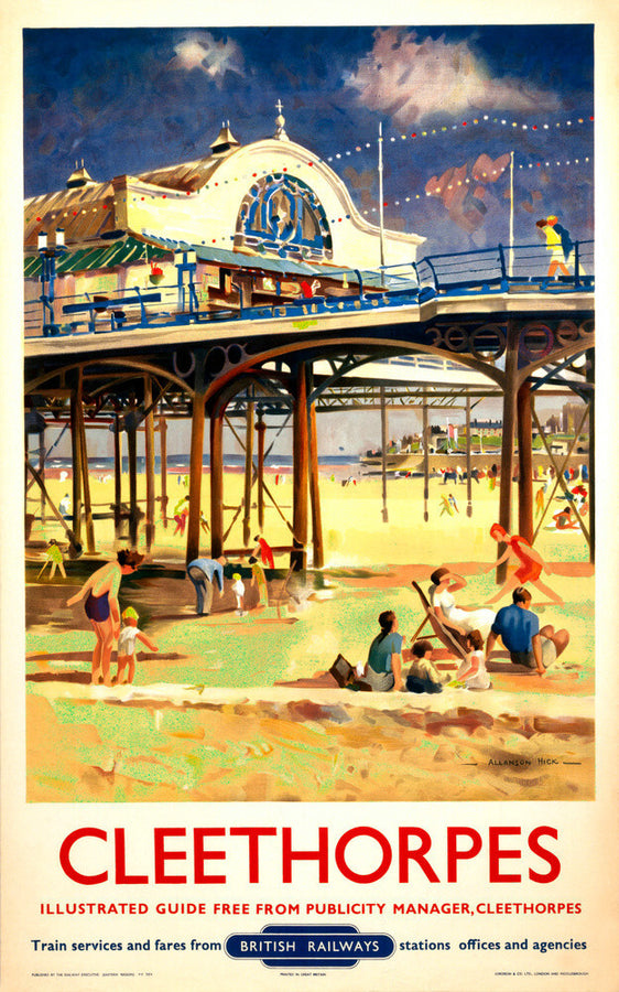 View of Cleethorpes Pier, including beach Art Print - Science Museum Shop