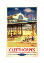 View of Cleethorpes Pier, including beach unstretched canvas medium none Art Print - Science Museum Shop