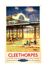 View of Cleethorpes Pier, including beach unstretched canvas large none Art Print - Science Museum Shop