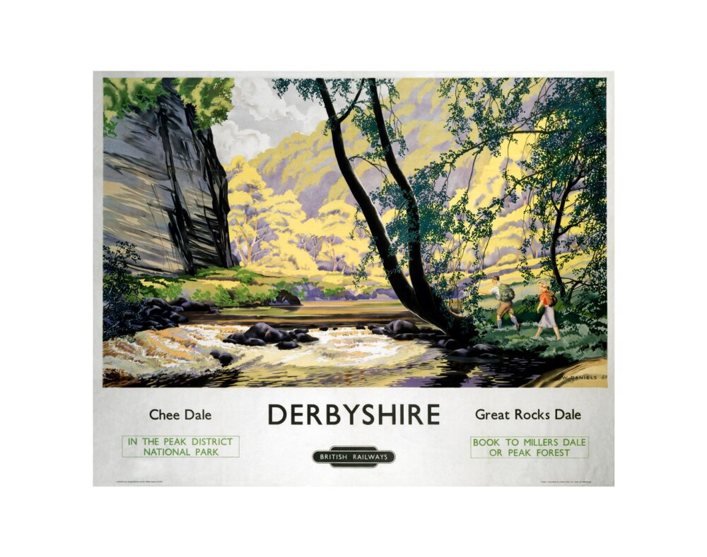 'Derbyshire - Chee Dale and Great Rocks Dale' BR (LMR) poster, c 1950s. art print extra small none Art Print - Science Museum Shop