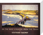 'See the West Country from the Train', SR poster, 1947. stretched canvas small none Art Print - Science Museum Shop