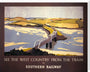 'See the West Country from the Train', SR poster, 1947. stretched canvas extra large none Art Print - Science Museum Shop