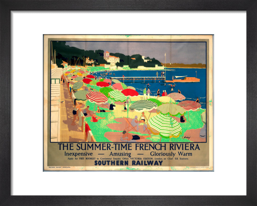 'The French Riviera', SR poster, 1928. art print extra small black Art Print - Science Museum Shop