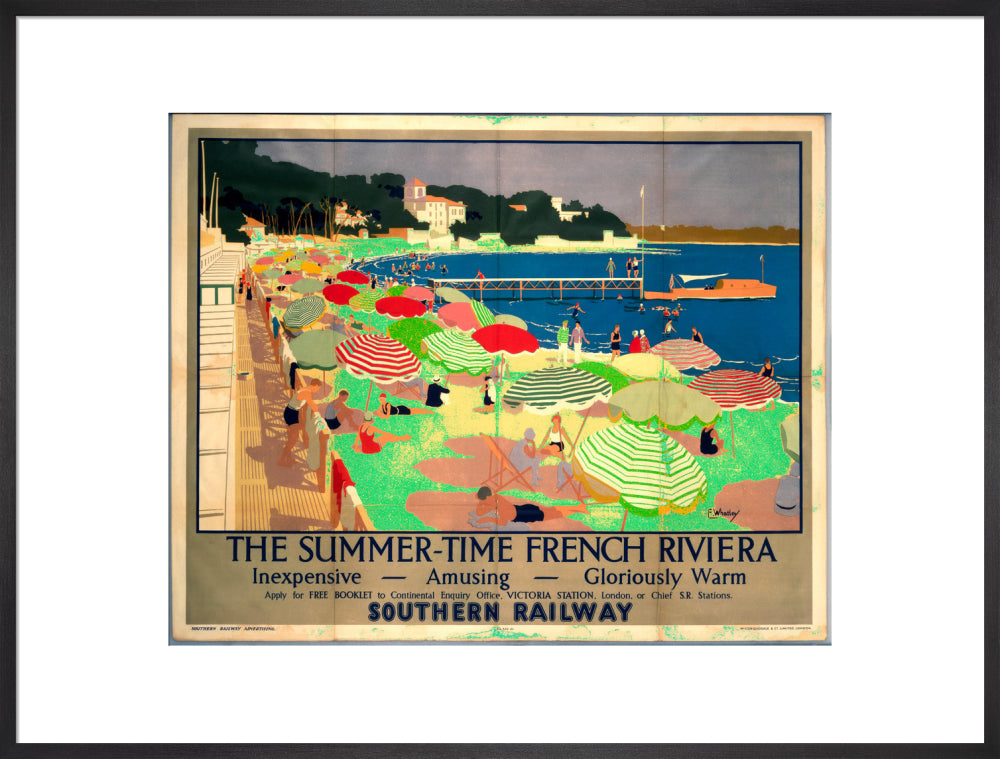 'The French Riviera', SR poster, 1928. art print extra large black Art Print - Science Museum Shop