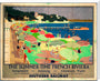 'The French Riviera', SR poster, 1928. stretched canvas extra large none Art Print - Science Museum Shop