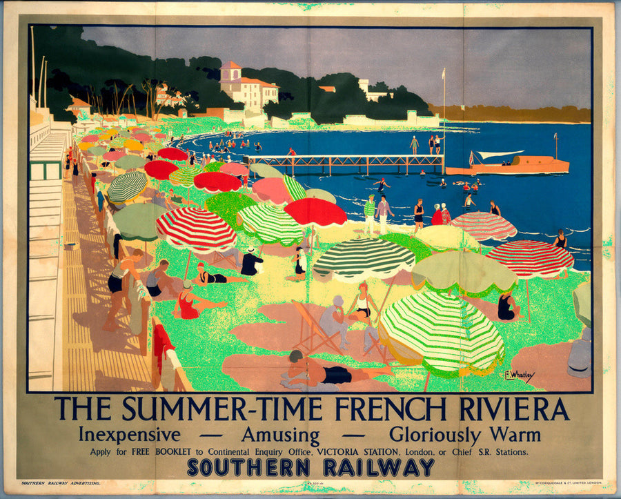 'The French Riviera', SR poster, 1928. Art Print - Science Museum Shop