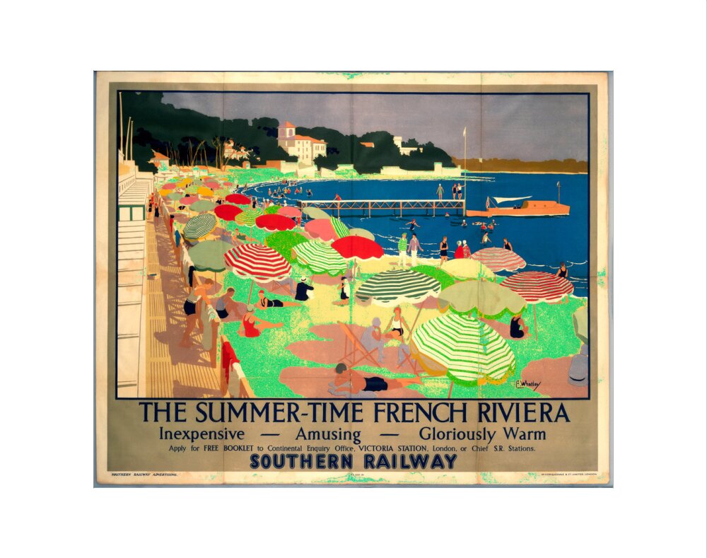 'The French Riviera', SR poster, 1928. art print extra small none Art Print - Science Museum Shop