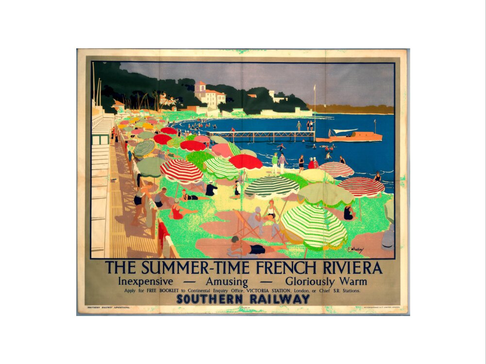 'The French Riviera', SR poster, 1928. art print medium none Art Print - Science Museum Shop