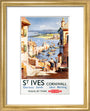 'St Ives', BR poster, c 1955. art print extra small gold Art Print - Science Museum Shop