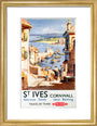 'St Ives', BR poster, c 1955. art print small gold Art Print - Science Museum Shop