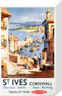 'St Ives', BR poster, c 1955. stretched canvas small none Art Print - Science Museum Shop