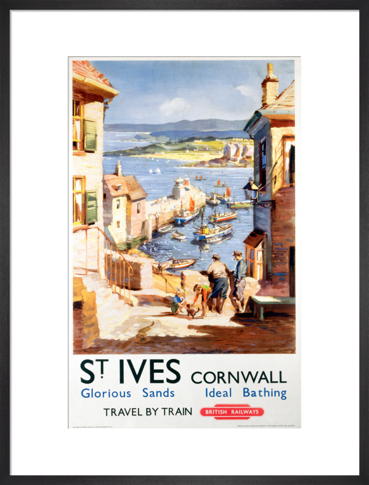 'St Ives', BR poster, c 1955. art print large black Art Print - Science Museum Shop