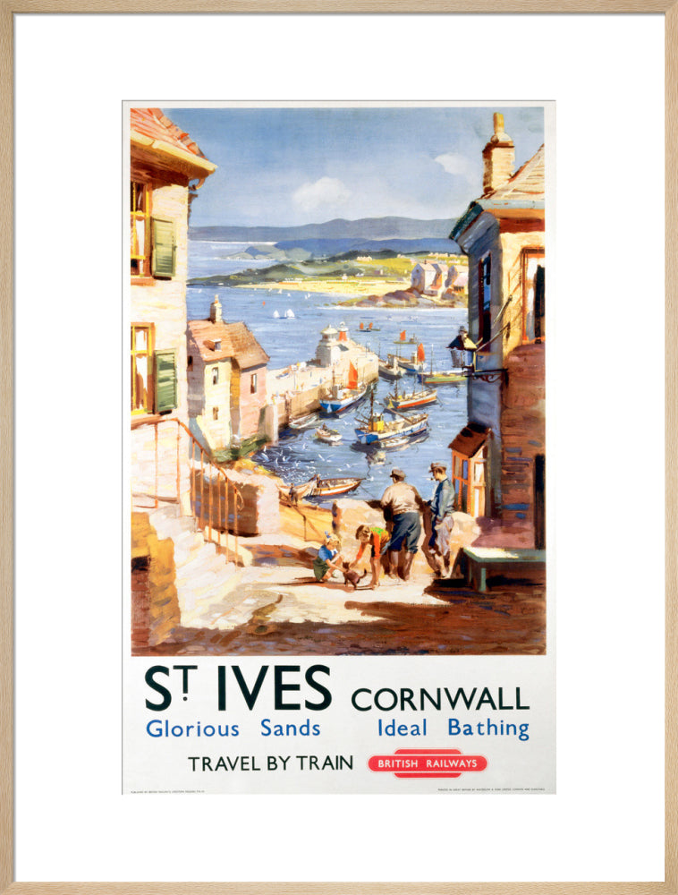'St Ives', BR poster, c 1955. art print extra large natural Art Print - Science Museum Shop