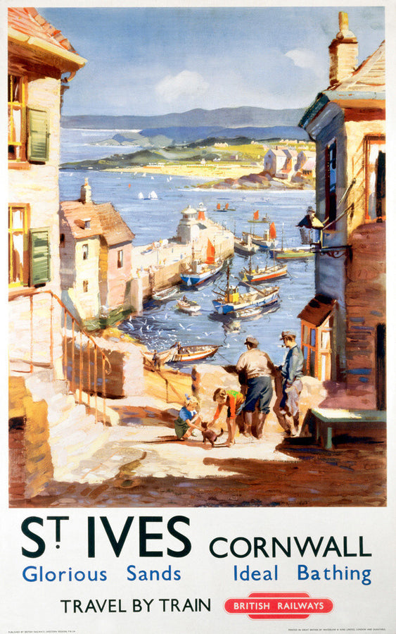 'St Ives', BR poster, c 1955. Art Print - Science Museum Shop
